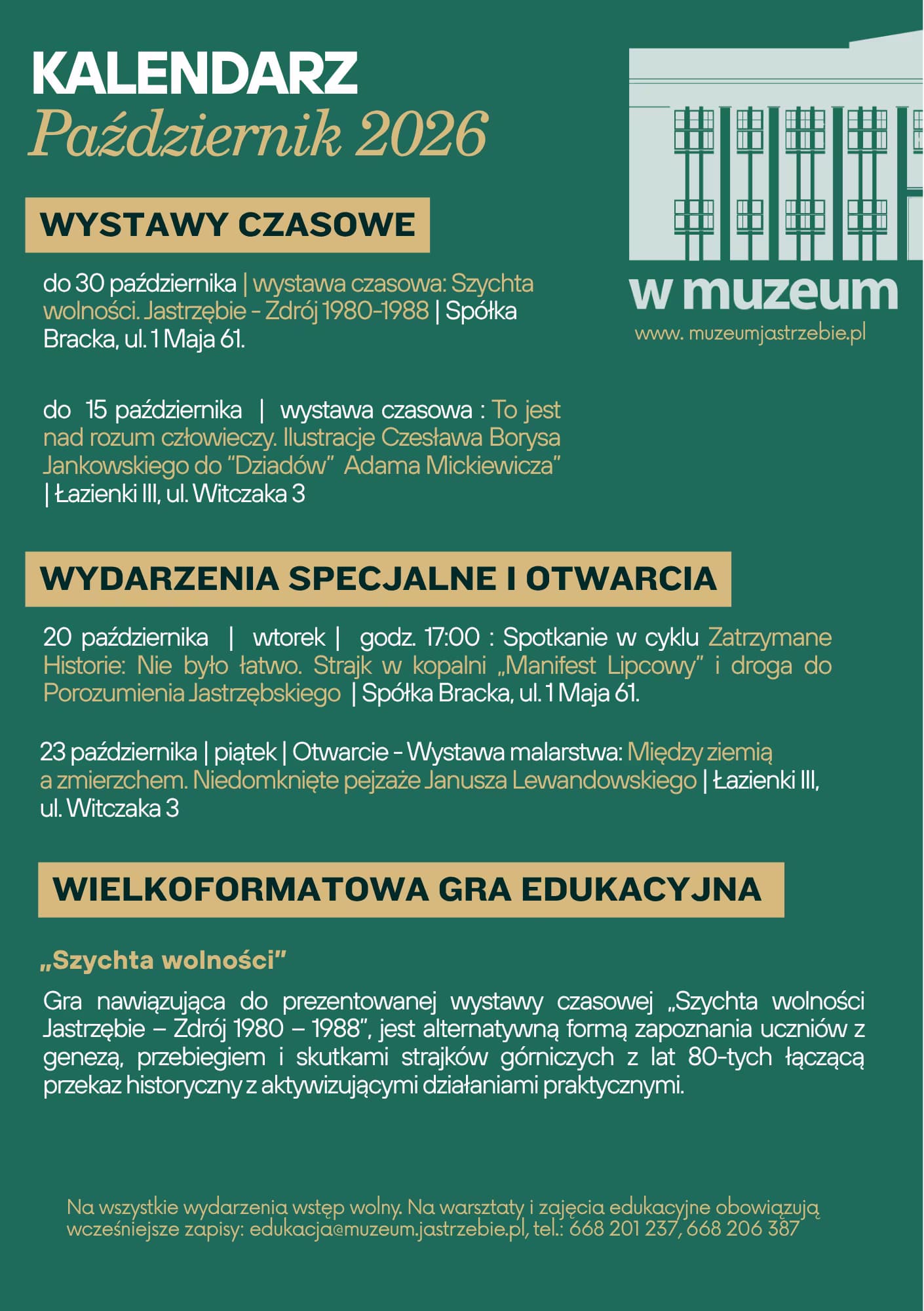 Okładka informatora muzealnego — czerwiec 2026